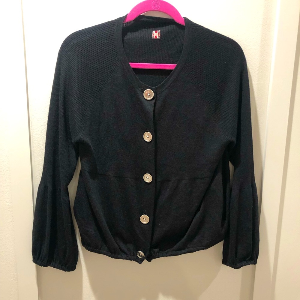 Burberry cashmere balloon sleeve cardigan